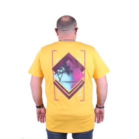 Moc Grande 23103 İsland Büyük Beden Sarı Erkek T-shirt