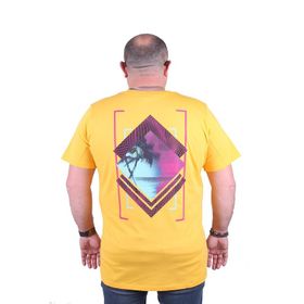 Moc Grande 23103 İsland Büyük Beden Sarı Erkek T-shirt