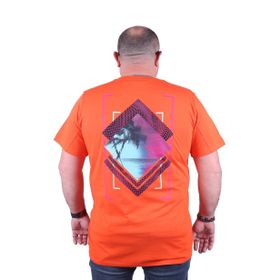 Moc Grande 23103 Island Büyük Beden Turuncu Erkek T-shirt