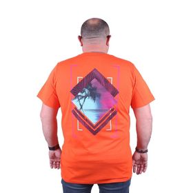 Moc Grande 23103 Island Büyük Beden Turuncu Erkek T-shirt
