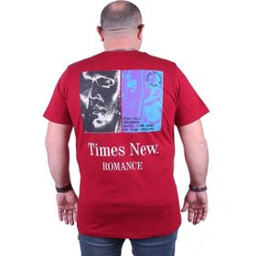 Moc Grande 23104 Romance Büyük Beden Bordo Erkek T-shirt