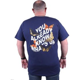 Moc Grande 23107 Butterfly Marin Sıfır Yaka Erkek T-shirt