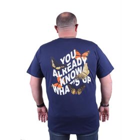 Moc Grande 23107 Butterfly Marin Sıfır Yaka Erkek T-shirt