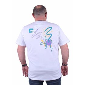 Moc Grande 23108 Play Büyük Beden Beyaz Erkek T-shirt