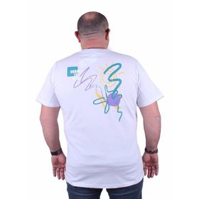 Moc Grande 23108 Play Büyük Beden Beyaz Erkek T-shirt