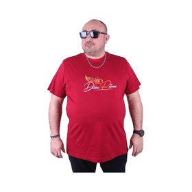 Moc Grande 23112 Wings Büyük Beden Bordo Erkek T-shirt
