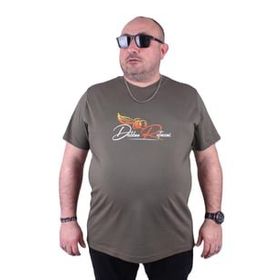 Moc Grande 23112 Wings Büyük Beden Haki Erkek T-shirt