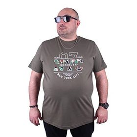 Moc Grande 23115 Nyc Büyük Beden Haki Erkek T-shirt