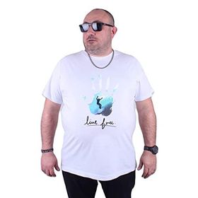 Moc Grande 23117 Surf Büyük Beden Beyaz Erkek T-shirt