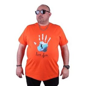 Moc Grande 23117 Surf Büyük Beden Turuncu Erkek T-shirt
