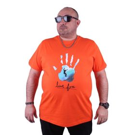 Moc Grande 23117 Surf Büyük Beden Turuncu Erkek T-shirt