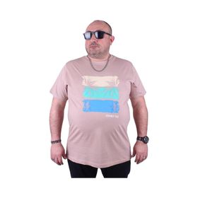 Moc Grande 23118 Coconut Tree Büyük Beden Bej Erkek T-shirt