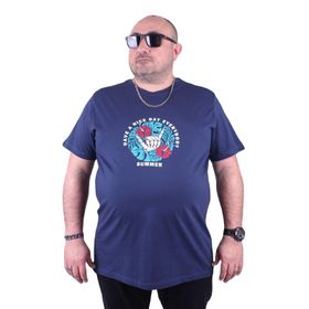Moc Grande 23119 Summer Büyük Beden Marin Erkek T-shirt
