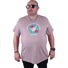 Moc Grande 23119 Summer Büyük Beden Toprak Erkek T-shirt