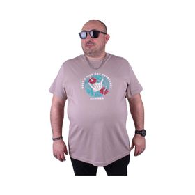 Moc Grande 23119 Summer Büyük Beden Toprak Erkek T-shirt