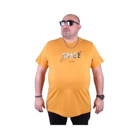 Moc Grande 23123 Space Büyük Beden Hardal Erkek T-shirt