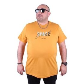 Moc Grande 23123 Space Büyük Beden Hardal Erkek T-shirt