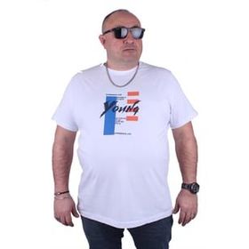 Moc Grande 23124 Young Büyük Beden Beyaz Erkek T-shirt