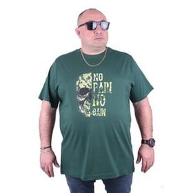 Moc Grande 23126 No Gain Büyük Beden Haki Erkek T-shirt