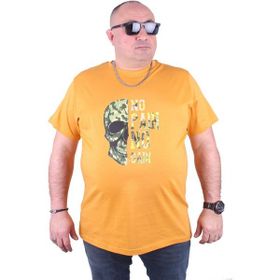 Moc Grande 23126 No Gain Büyük Beden Hardal Erkek T-shirt