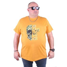 Moc Grande 23126 No Gain Büyük Beden Hardal Erkek T-shirt