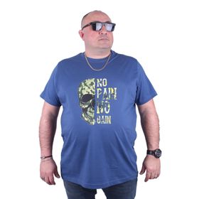 Moc Grande 23126 No Gain Büyük Beden İndigo Erkek T-shirt
