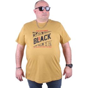 Moc Grande 23127 Black Büyük Beden Limon Erkek T-shirt