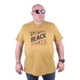 Moc Grande 23127 Black Büyük Beden Limon Erkek T-shirt