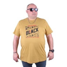 Moc Grande 23127 Black Büyük Beden Limon Erkek T-shirt