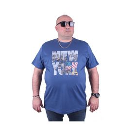 Moc Grande 23129 New York Büyük Beden İndigo Erkek T-shirt