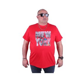 Moc Grande 23129 New York Büyük Beden Kırmızı Erkek T-shirt