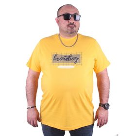 Moc Grande 23131 Brnx Boy Büyük Beden Sarı Erkek T-shirt