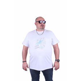 Moc Grande 23132 Baskılı Lightning Beyaz Erkek T-shirt