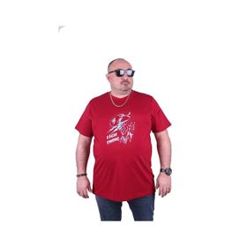 Moc Grande 23132 Lightning Büyük Beden Bordo Erkek T-shirt