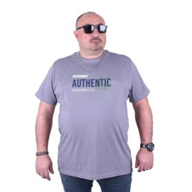 Moc Grande 23134 Authentic Büyük Beden Gri Erkek T-shirt