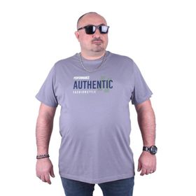 Moc Grande 23134 Authentic Büyük Beden Gri Erkek T-shirt