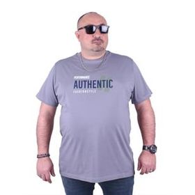 Moc Grande 23134 Authentic Büyük Beden Gri Erkek T-shirt