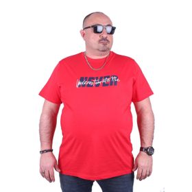 Moc Grande 23135 Never Büyük Beden Kırmızı Erkek T-shirt
