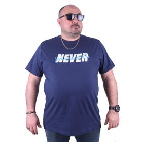 Moc Grande 23135 Never Büyük Beden Marin Erkek T-shirt