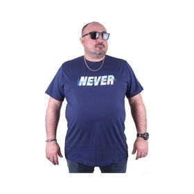 Moc Grande 23135 Never Büyük Beden Marin Erkek T-shirt
