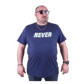Moc Grande 23135 Never Büyük Beden Marin Erkek T-shirt