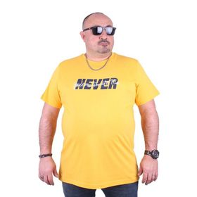 Moc Grande 23135 Never Büyük Beden Sarı Erkek T-shirt