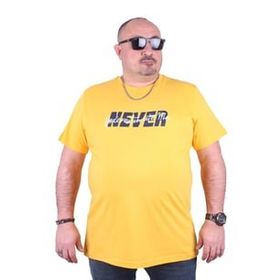 Moc Grande 23135 Never Büyük Beden Sarı Erkek T-shirt