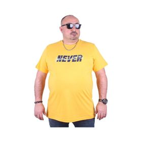 Moc Grande 23135 Never Büyük Beden Sarı Erkek T-shirt