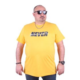 Moc Grande 23135 Never Büyük Beden Sarı Erkek T-shirt