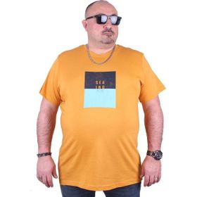 Moc Grande 23136 Seaing Büyük Beden Hardal Erkek T-shirt