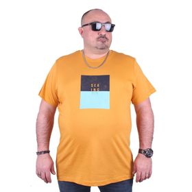 Moc Grande 23136 Seaing Büyük Beden Hardal Erkek T-shirt