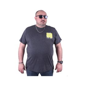 Moc Grande 23137 Outside Büyük Beden Antrasit Melanj Erkek T-shirt