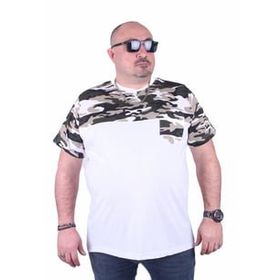 Moc Grande 23145 Beyaz Cepli Camouflage Erkek T-shirt