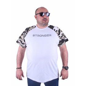 Moc Grande 23146 Raglan Sleeve Camouflage Beyaz Erkek T-shirt